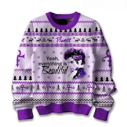 Prince Purple Ugly Christmas Sweater