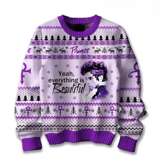 Prince Purple Ugly Christmas Sweater