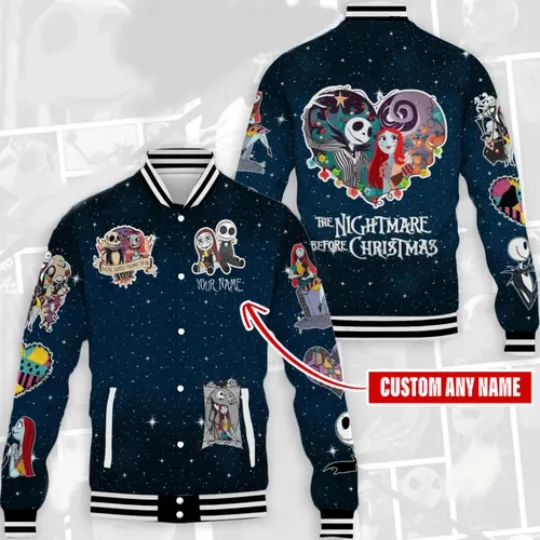 Personalized Jack And Sally Couple Nightmare Galaxy Themed Jacket