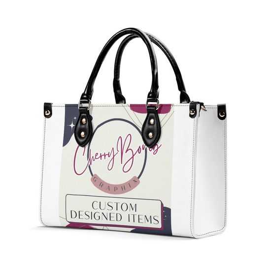 Personalized PU Leather Handbag | Custom Design | Custom Artwork | Unique Gifts