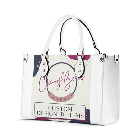 Personalized PU Leather Handbag | Custom Design | Custom Artwork | Unique Gifts