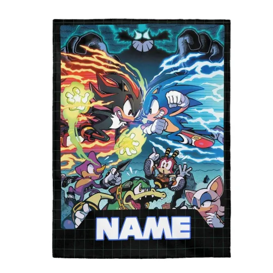 Custom Sonic The Hedgehog Fleece Blanket