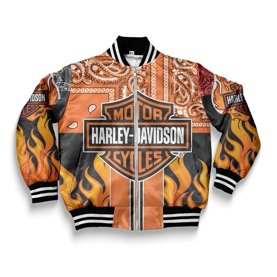 kids fire bandana print Bomber