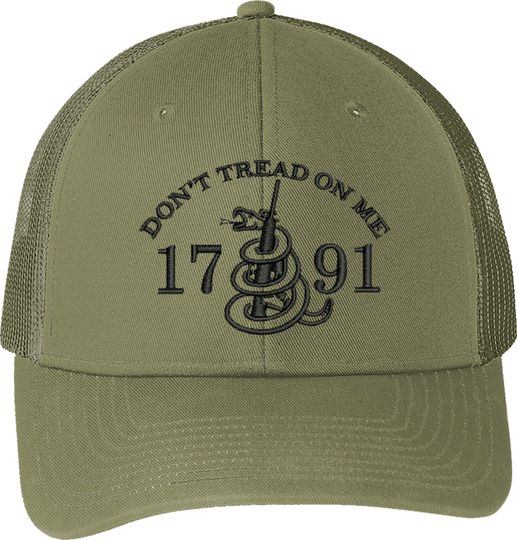Don't Tread On Me 2nd Amendment 1791 Embroidered Baseball One Size Fits All Structured Hat