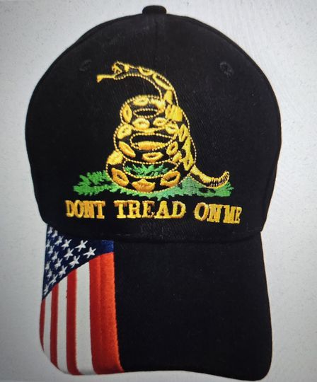 Gadsden Don't Tread On Me Black Embroidered Cap