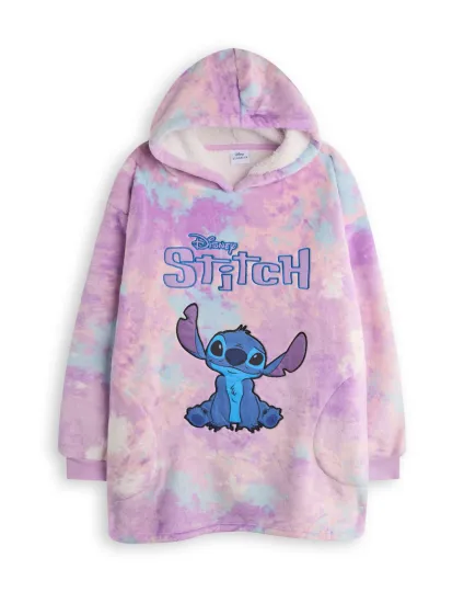 Disney Multicoloured Stitch Blanket Hoodie Girls