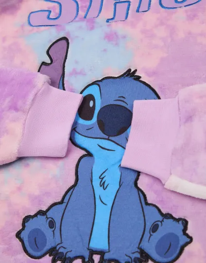 Disney Multicoloured Stitch Blanket Hoodie Girls