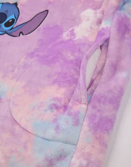 Disney Multicoloured Stitch Blanket Hoodie Girls