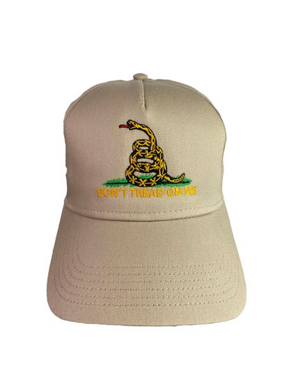 Don't Tread On Me, Patriotic, Military Embroidered 5 Panel Low Profile Baseball Cap