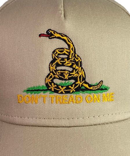 Don't Tread On Me, Patriotic, Military Embroidered 5 Panel Low Profile Baseball Cap