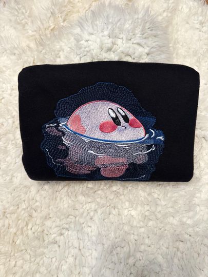 Kirby Floating Embroidered Hoodie Crewneck