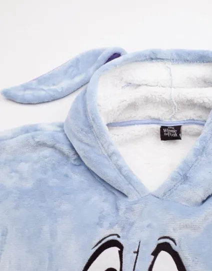 Disney Blue Eeyore Blanket Hoodie Womens