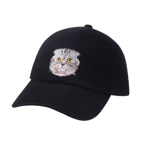 Hatphile Scottish Fold Cat Embroidery Baseball Cap