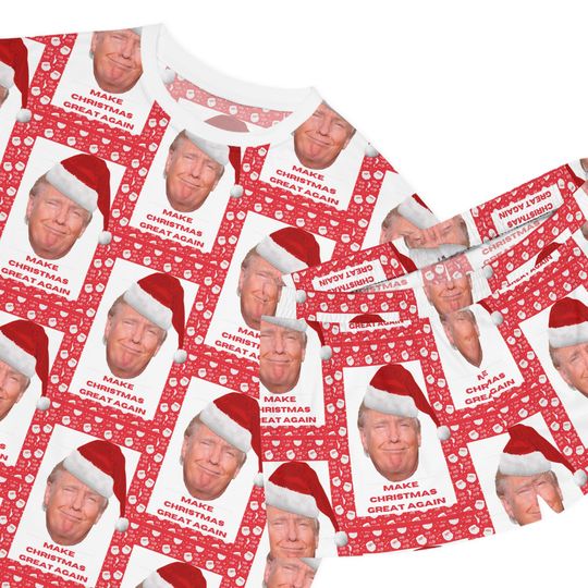 Trump Make Christmas great again Women's Short Pajama Set
