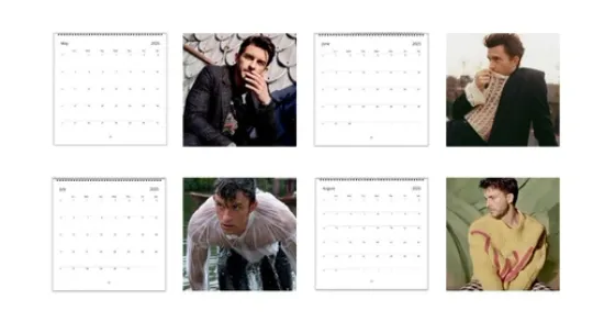 Jonathan Bailey 2025 Calendar Wall, Bridgerton Wicked Celebrity Caledar