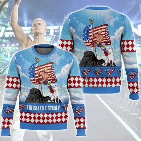 Finish The Story Cody Rhodes Ugly Sweater