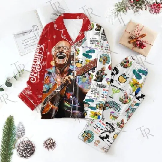 Jimmy Buffett Christmas Pajamas Set