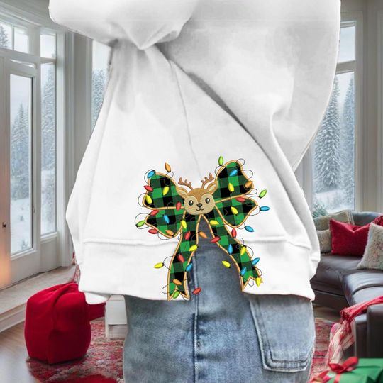 Greench Bow Side Bow Sweatshirts