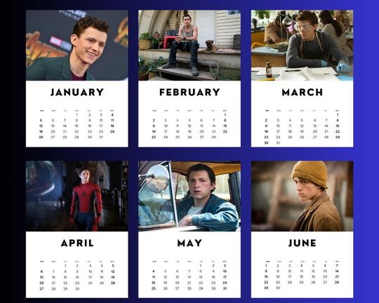 Tom Holland 2025 Calendar