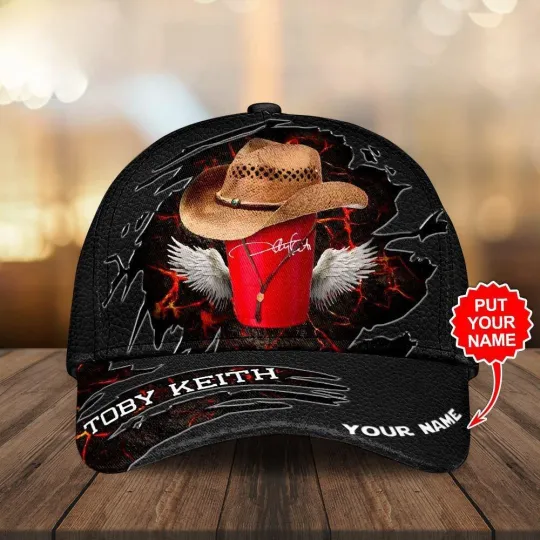 Custom Name 3D Cap Hat Personalized Toby Keith Classic Cap Gift Christmas Cap