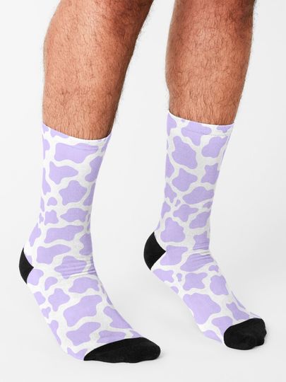 purple cow print! Socks