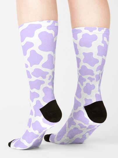 purple cow print! Socks