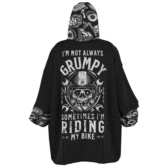 Grumpy Biker Oversized Blanket Hoodie