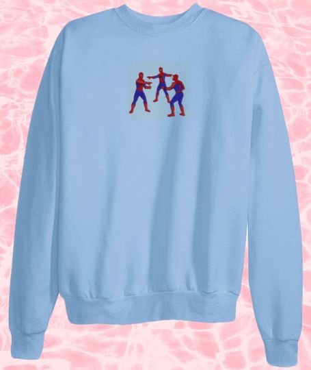 Spider-Man Meme Embroidered Sweater