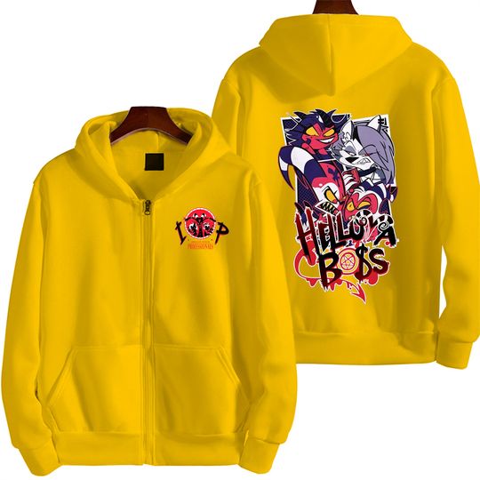 Helluva Boss Men Zip Up Hoodie