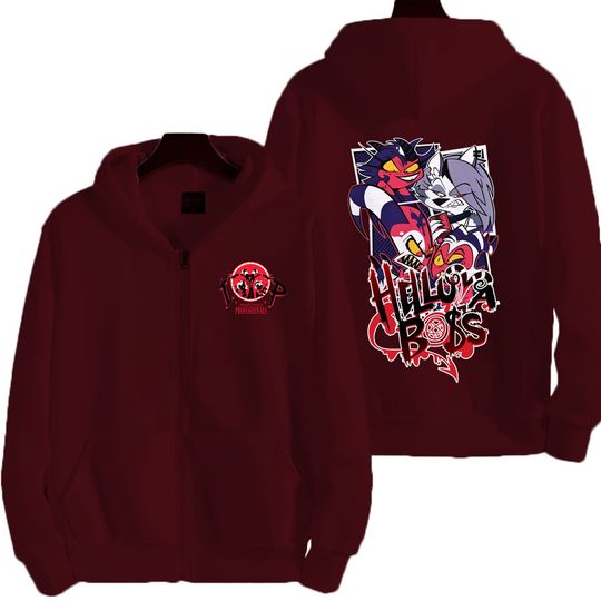 Helluva Boss Men Zip Up Hoodie