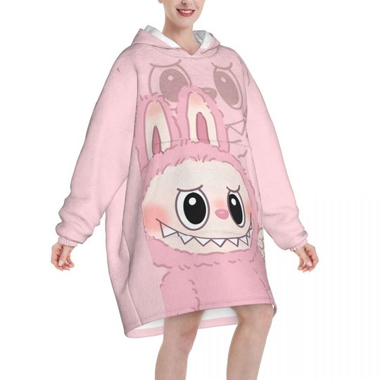 Labubu Funny Cartoon Oversized Blanket Hoodie