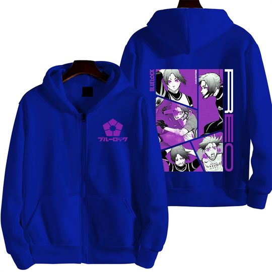Blue Lock Mikage Reo Men Zipper Hoodie