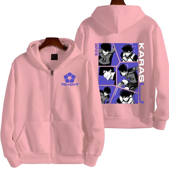 Blue Lock Karasu Tabito Men Zip Up Hoodie