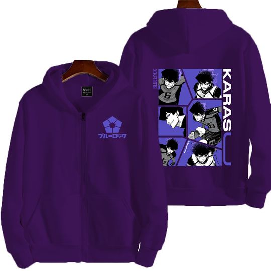Blue Lock Karasu Tabito Men Zip Up Hoodie