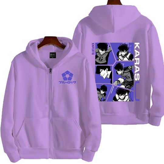 Blue Lock Karasu Tabito Men Zip Up Hoodie