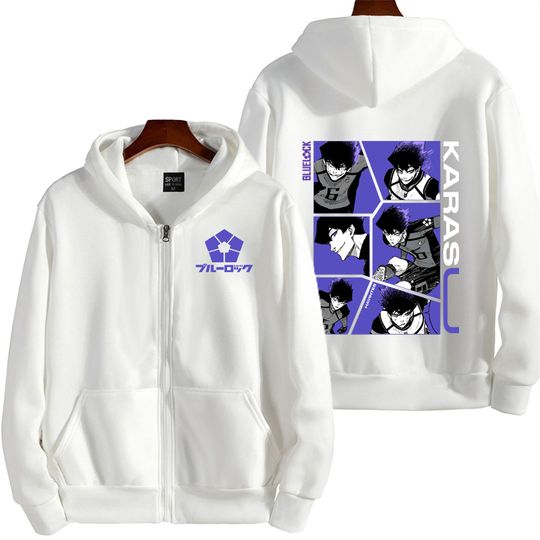 Blue Lock Karasu Tabito Men Zip Up Hoodie