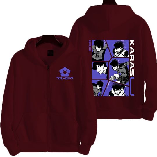 Blue Lock Karasu Tabito Men Zip Up Hoodie