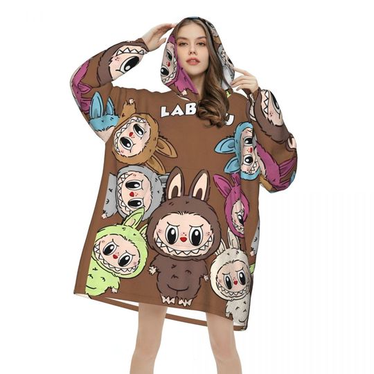 Oversized Labubu Blanket Hoodie