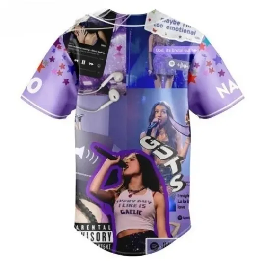 Olivia Rodrigo Guts World Tour Customized Baseball Jersey
