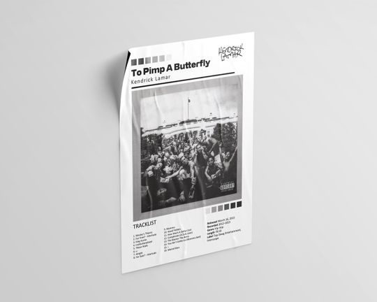Kendrick Lamar, To Pimp A Butterfly, vintage poster
