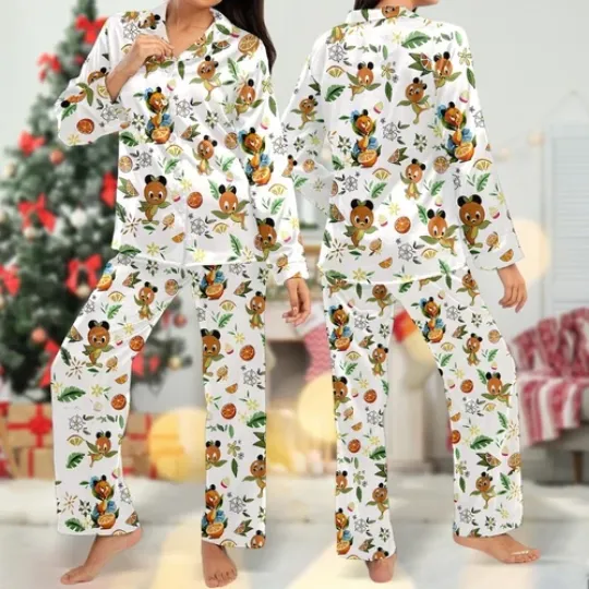 Orange Bird Pattern Summer Vacation Shirt, Cartoon Magic Kingdom Outfit