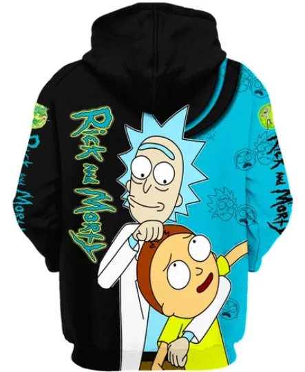 Rick And Rickandmorty All Over Pullover 3D Hoodie