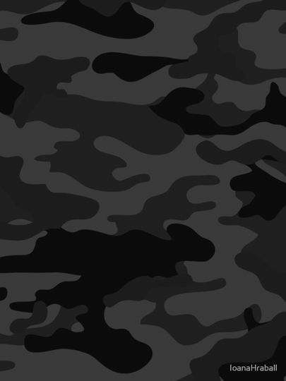 Black camouflage pattern iPhone Case