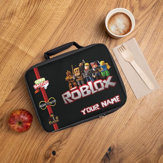 Personalized Roblox lunch bag with name
