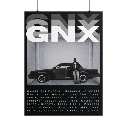 GNX Kendrick Lamar Album TrackSheet Posters