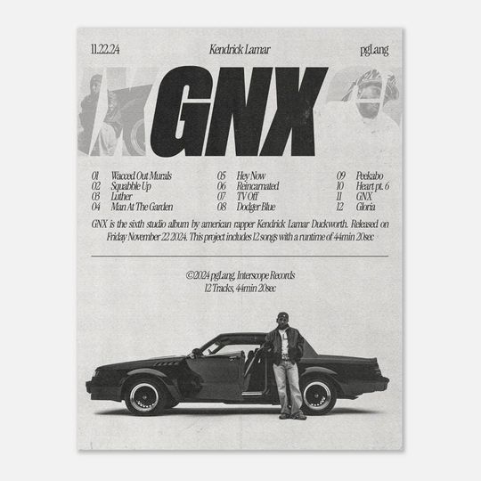 GNX - Kendrick Lamar Poster