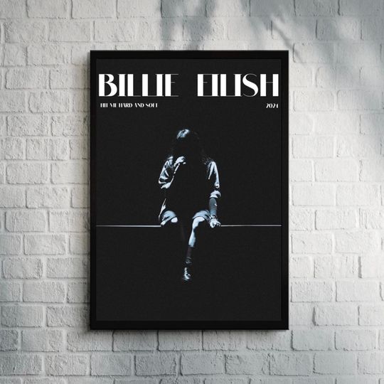 Billie Eilish Shadow  Poster, Artist Poster, Hit Me Hard and Soft,  Music Poster