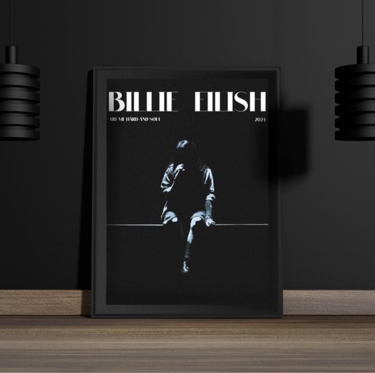 Billie Eilish Shadow  Poster, Artist Poster, Hit Me Hard and Soft,  Music Poster