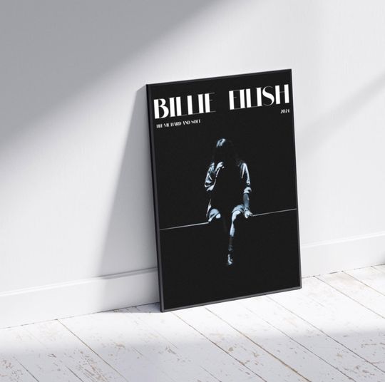 Billie Eilish Shadow  Poster, Artist Poster, Hit Me Hard and Soft,  Music Poster