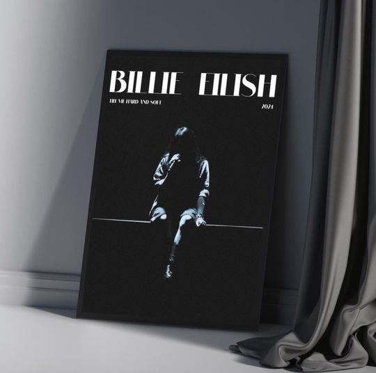 Billie Eilish Shadow  Poster, Artist Poster, Hit Me Hard and Soft,  Music Poster